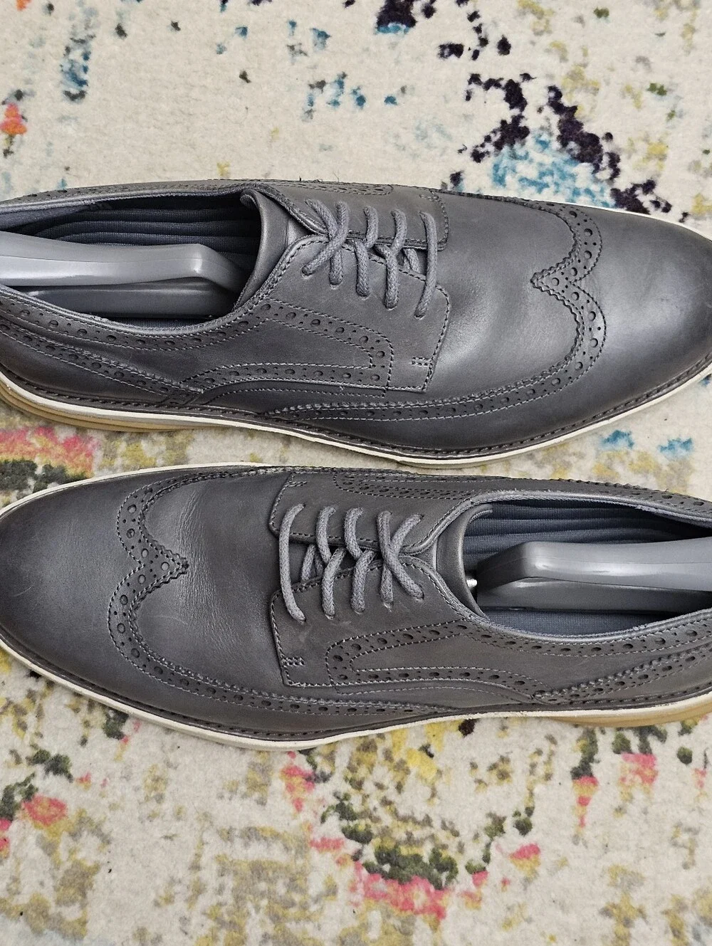 Cole Haan Men's Shoes Size 10.5 Grand Evolution Wingtip Dress Oxfords Gray